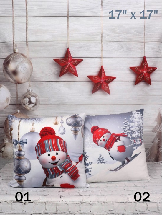 Christmas Print Cushion & Filler